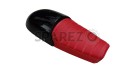 Royal Enfield GT and Interceptor 650cc Red Leather Dual Seat With Black Cowl - SPAREZO